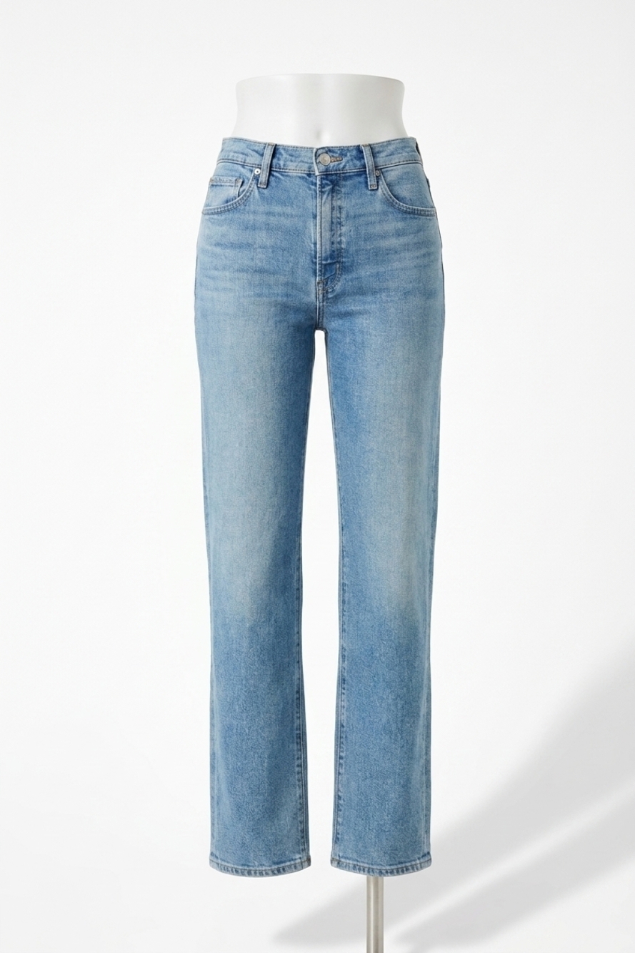 NEW GOOD AMERICAN good true straight jeans in indigo1214